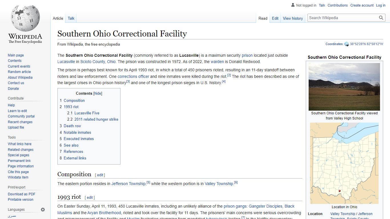 Southern Ohio Correctional Facility - Wikipedia